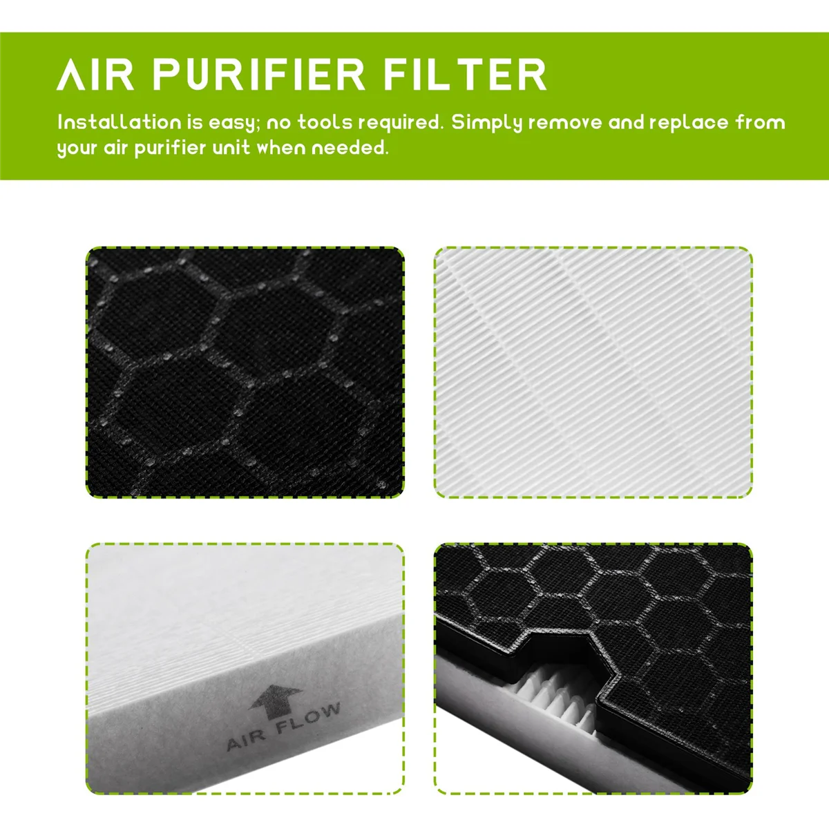 Substituição do filtro H para Winix 5500-2, purificador de ar, filtro HEPA, filtro de carvão ativado, Combo Pack, aplica-se a parte 116130