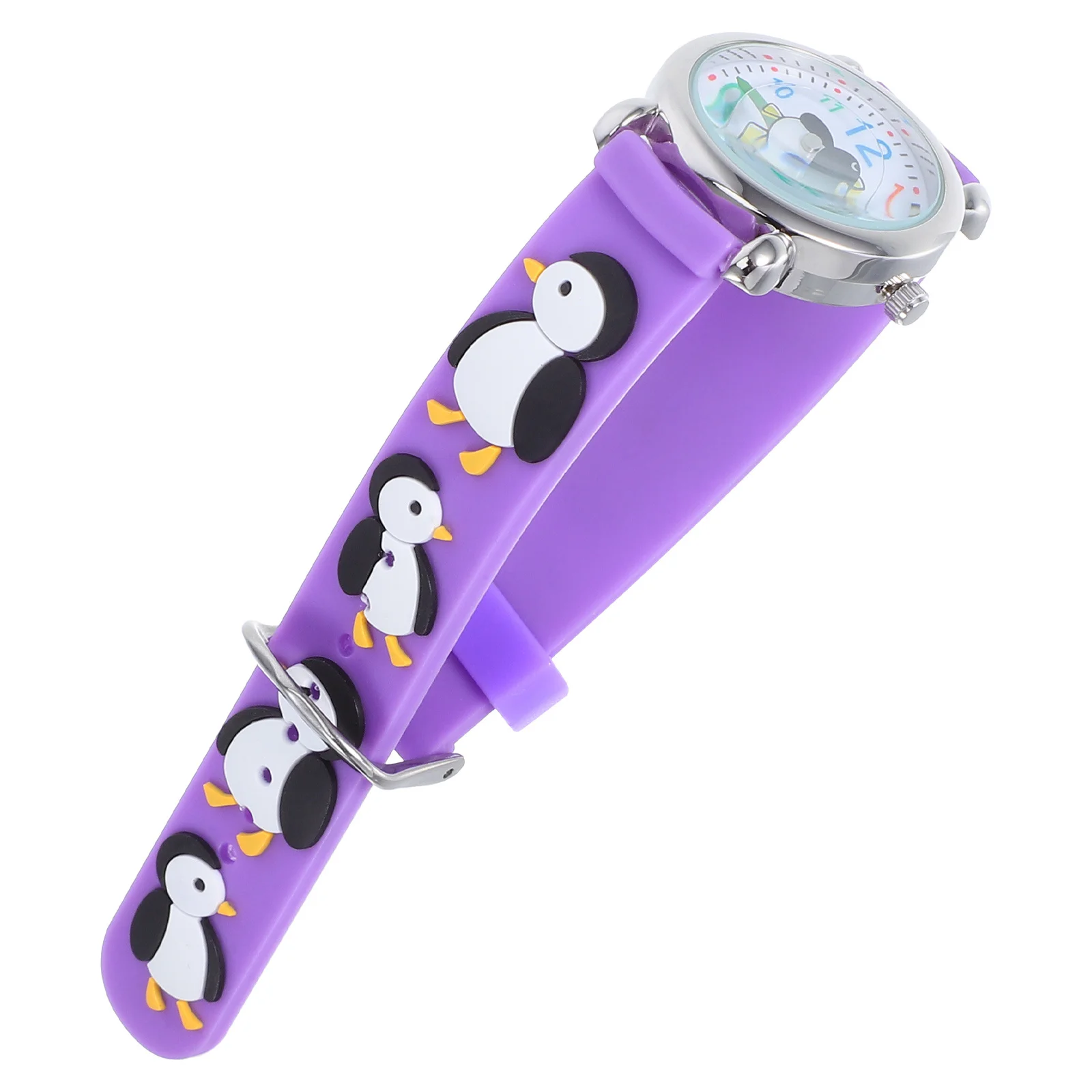 Penguin Watch Large Digital Display Comfortable Strap Waterproof Cartoon Wristwatch For Daily Outdoor