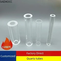 Customization High Temperature Resistance 1200 Degrees Quartz Glass Tube Sleeve Transparent Quartz Glass Optical Lab Tube