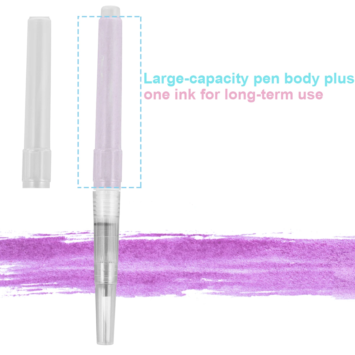 

1Set Arts Ink Fountain Writing Pen Blue Long Short Painting Brush for Art Students Portable Lightweight