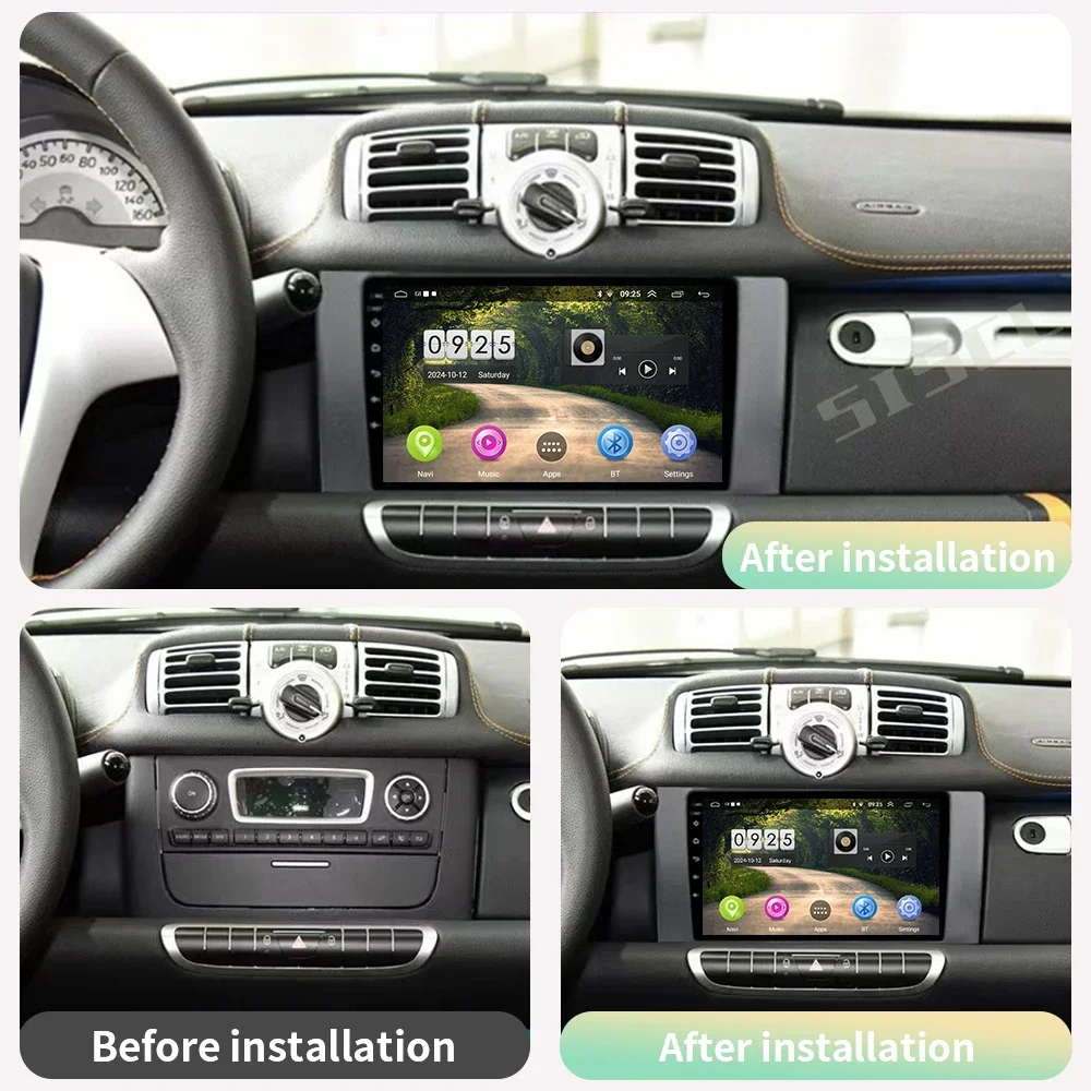 for Mercedes Benz Smart Fortwo W451 2011 - 2015 Multimedia Wireless CarPlay Android Auto Stereo Autoradio 2din Car Raido