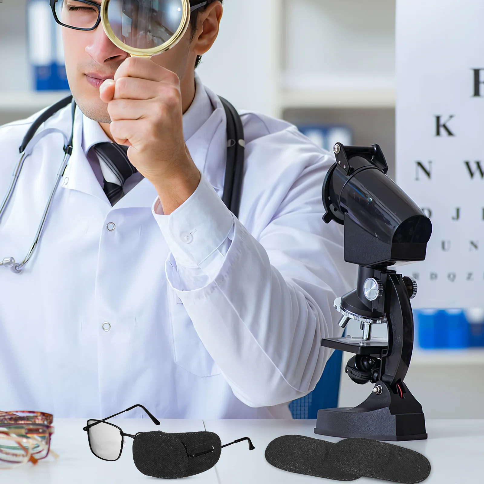 

12Pcs Eye Patches for Glasses Lazy Eye Amblyopia Sufficient Quantity Nonwoven Glasses Patch Amblyopia Eyeglasses Patch