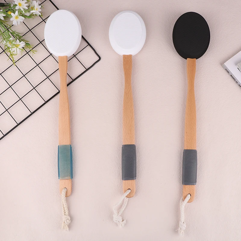 

NEW SALE Lotion Sunscreen Ointment Applicator Silicone Long Handle Body Cleaner Shower Brush Sunscreen Back Applicator