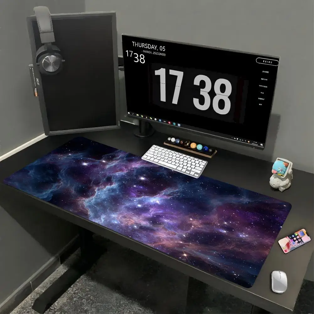 Large Mousepad Gold Constellation Starry Mousepads Keyboard Mat Deskpad Pc Game Desk Mats Cosmic Style Mouse Mats For Desktop