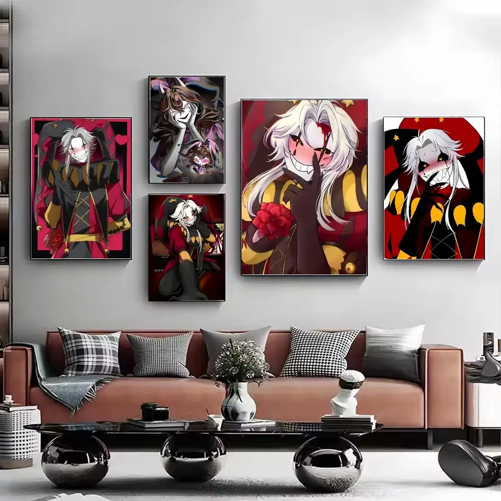 Pattern The Freak Circus Pierrot Poster Stylish Wall Art for Living Room Bedroom Study Home Decor Gift