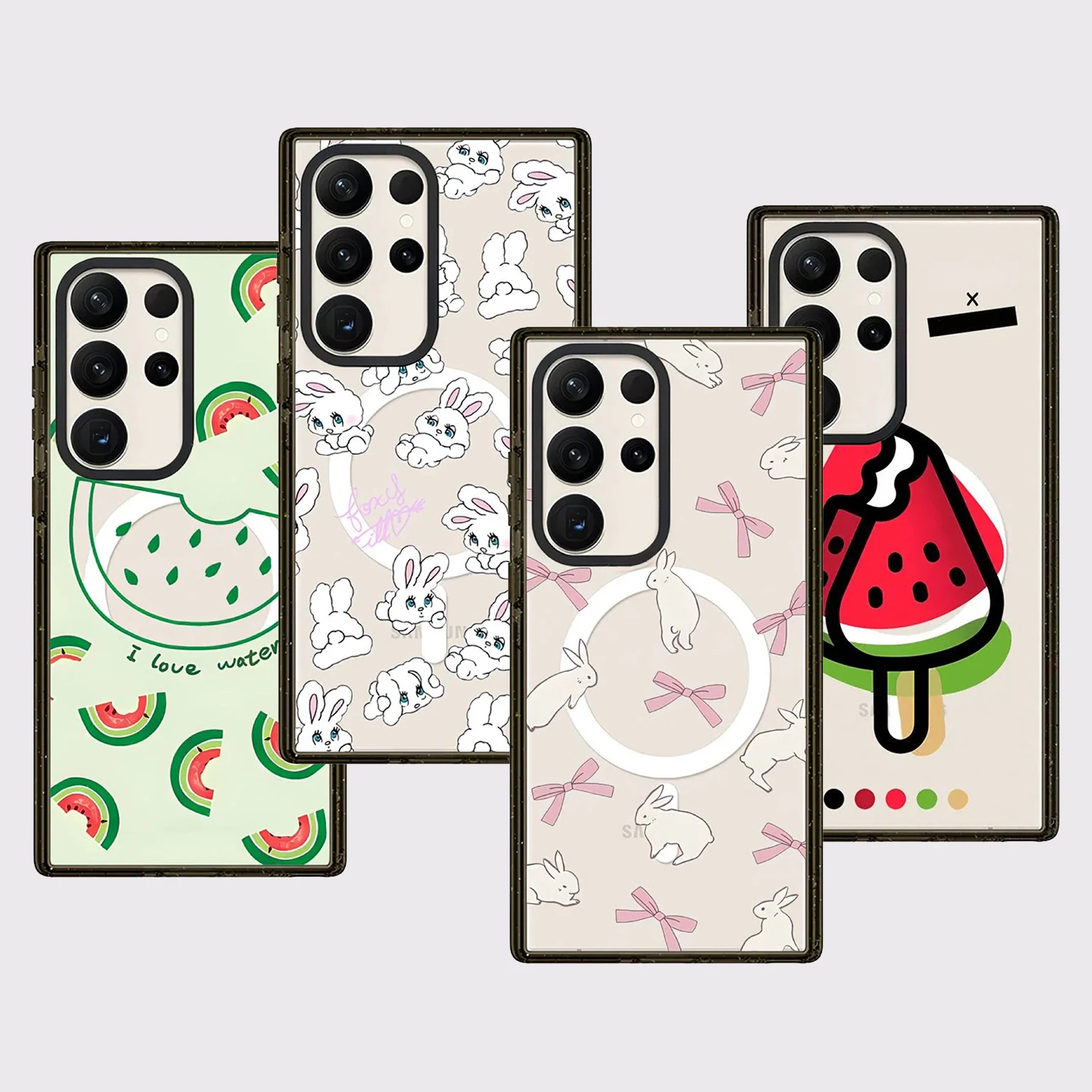 

Watermelon Ice Lolly Acrylic Black Border Case for Samsung Galaxy S26 S25 S24 S23 Ultra S26U S24+ S25+ S26 Plus Protective Case