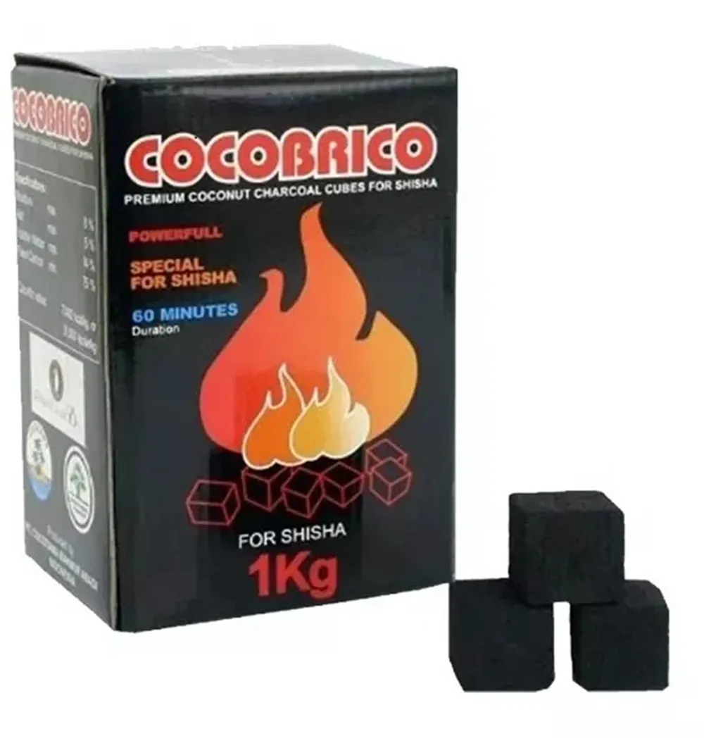 Yimi Hookah 72 Pcs Coconut Shell Charcoal Cubes Shisha Coals Briquettes Lights Quickly Longer Lasting  Hookah  Carbon