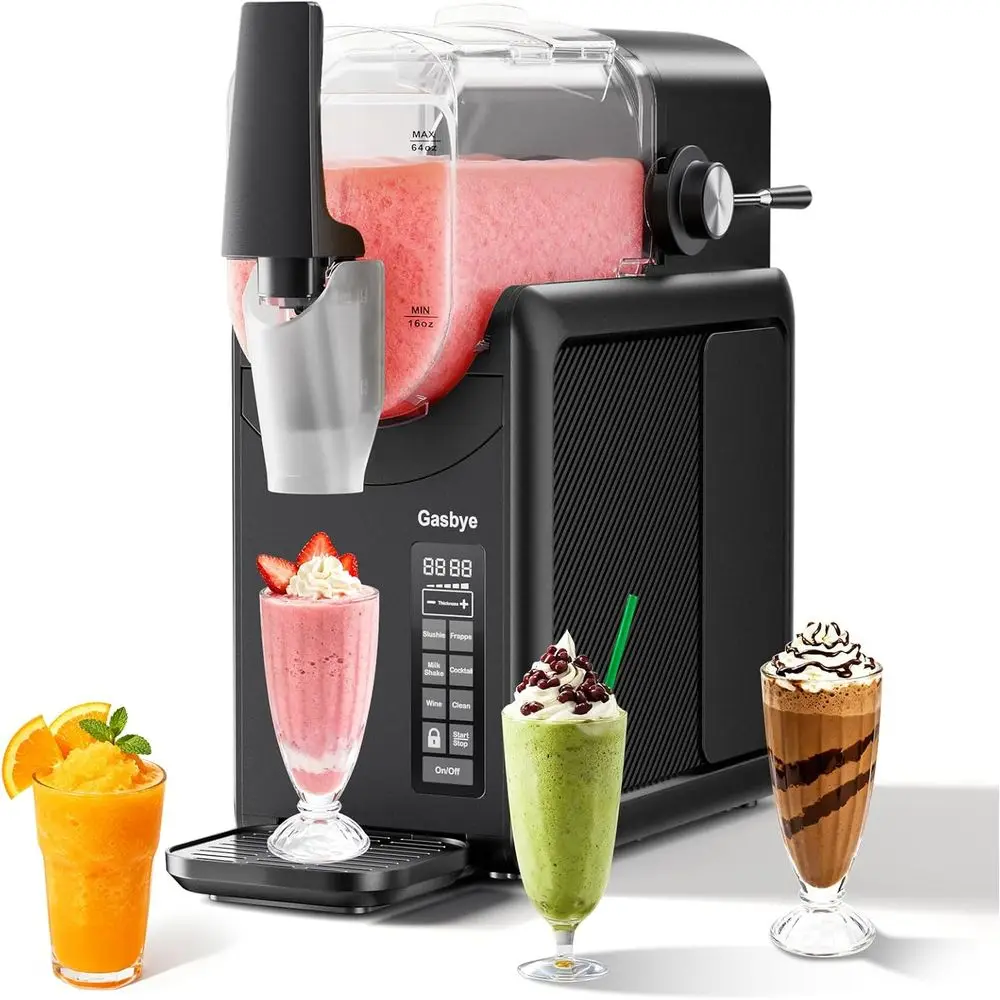 

Gasbye Slushie hine No Ice Needed, 88-OZ Large acity, RaCool, LED Display, rozen Drink Maker Perect or Slush, Milkshakes, rappes