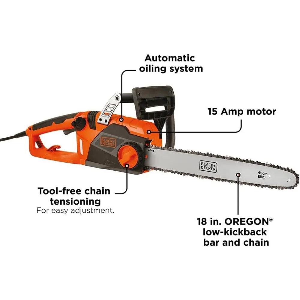 Electric Chainsaw, 18-Inch, 15-Amp, Corded (CS1518)