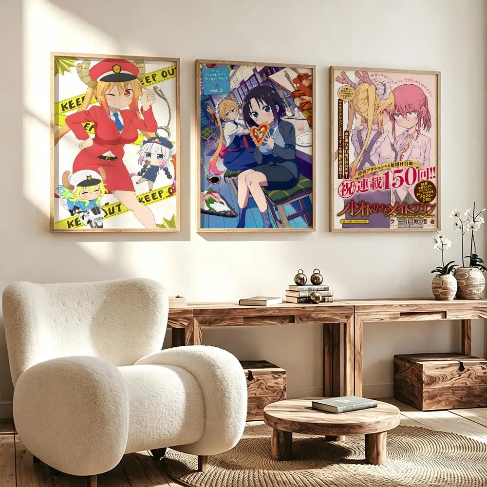Wall Art Poster Trendy anime Miss Kobayashi's Dragon Maid Poster for Office Home Decor Interior Large Wall Picture Print