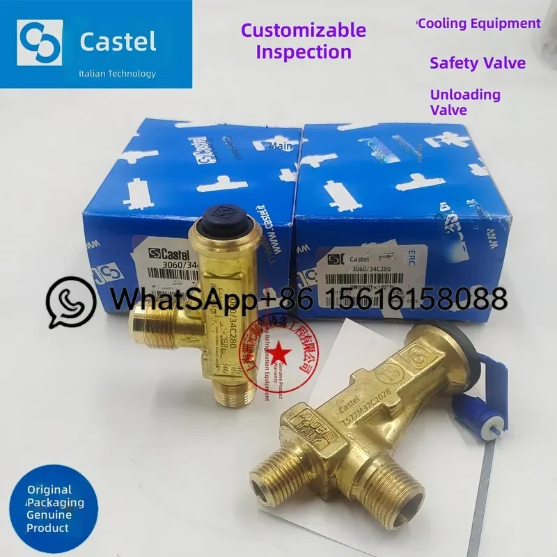 Castel Refrigeration Safety Valve 3060 34C240 280 Air Conditioner Unloading Valve 3061 HVAC Parts