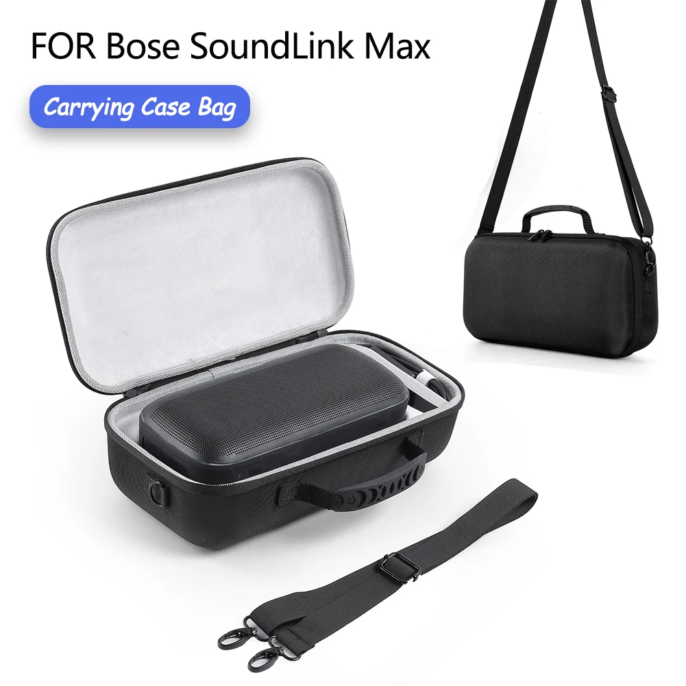 for Bose SoundLink Max Portable Speaker Carrying Case Bag Large Waterproof Travel Case with Shoulder Strap Hard Protective Case