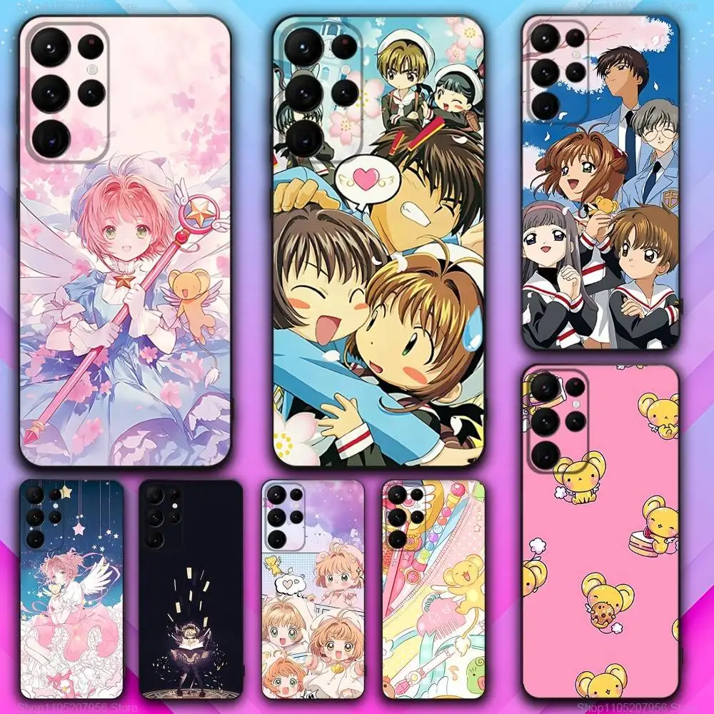 

C-Cardcaptors Cute S-Sakura Phone Case For Samsung S30,S25,S24,S23,S22,S21,S20,Fe,Lite,5G,Ultra,Plus Black Cover