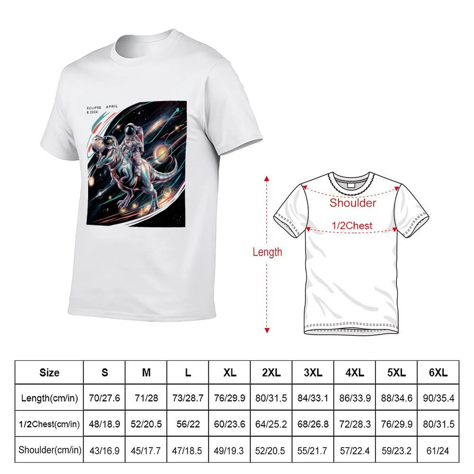 T. rex total solar eclipse Texas April 08.2024 T-Shirt vintage t shirts kawaii clothes clothes for men