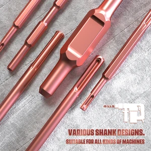 Electric Strengthened Electric Gray Set, Rose Gold, Groove Gouge, Concrete Drill, Slotting Tool masonry, SDS Plus, 2PCs 11 Main Sales Hammer Gold - №4