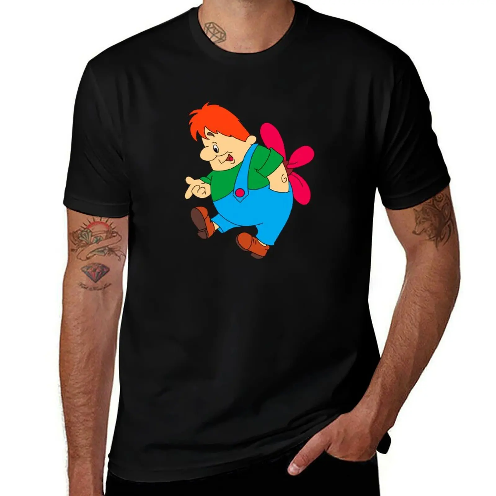 Karlson on the roof T-Shirt Everyday Wear Basic Short Sleeve Top T-Shirt