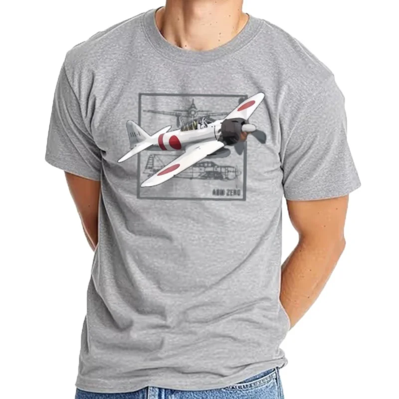 A6M Zero-Camiseta de aviones de combate de la Segunda Guerra Mundial, camiseta japonesa, regalo, S-5xl