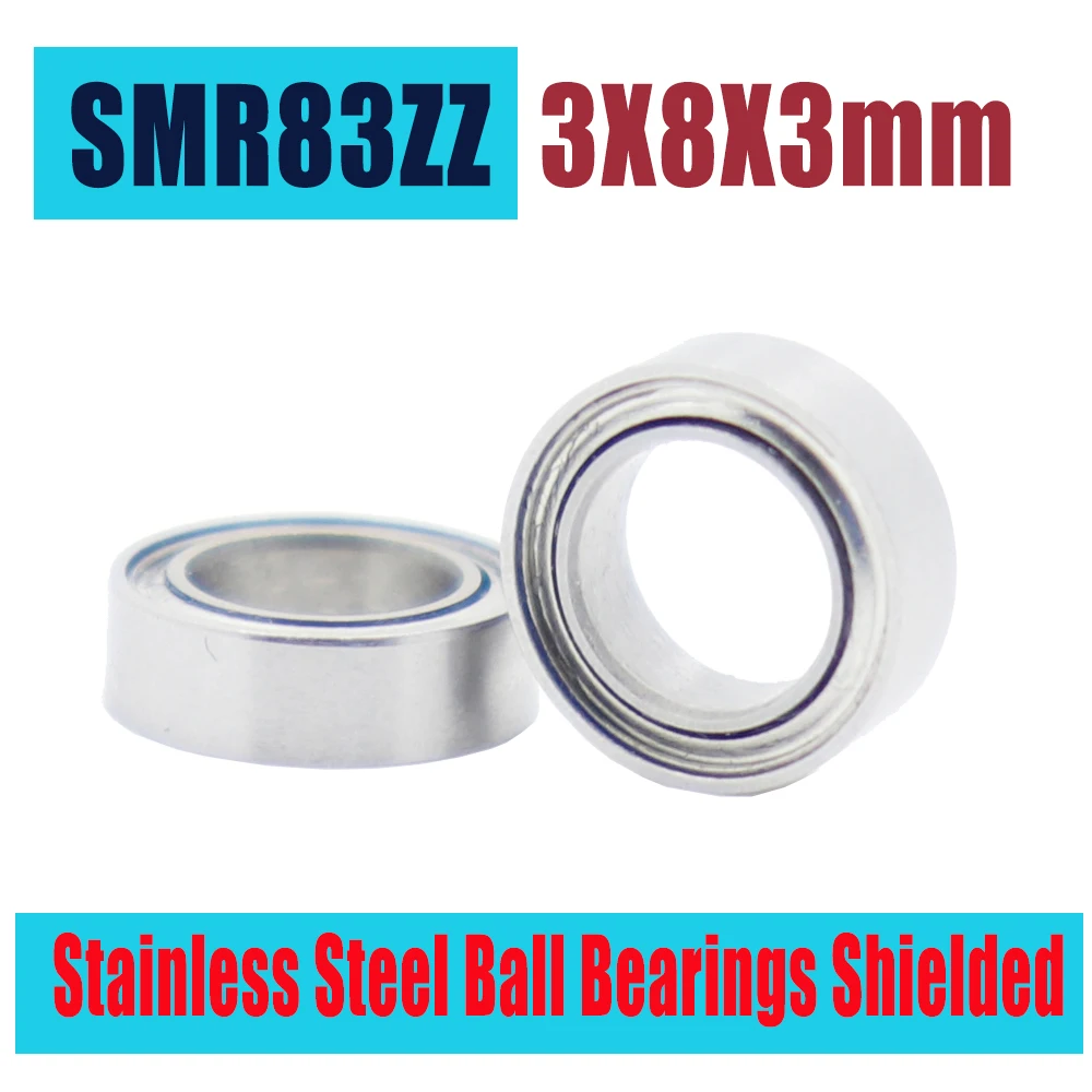 

SMR83ZZ Bearing 3*8*3 mm ( 10PCS ) ABEC-1 Stainless Steel Ball Bearings Shielded SMR83Z SMR83 Z ZZ