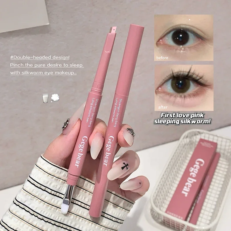 

Dual Headed Under-Eye Matte Highlight Shadow Pencil Nude Beige Brown Brighten Lying Silkworm Eyeliner Pen