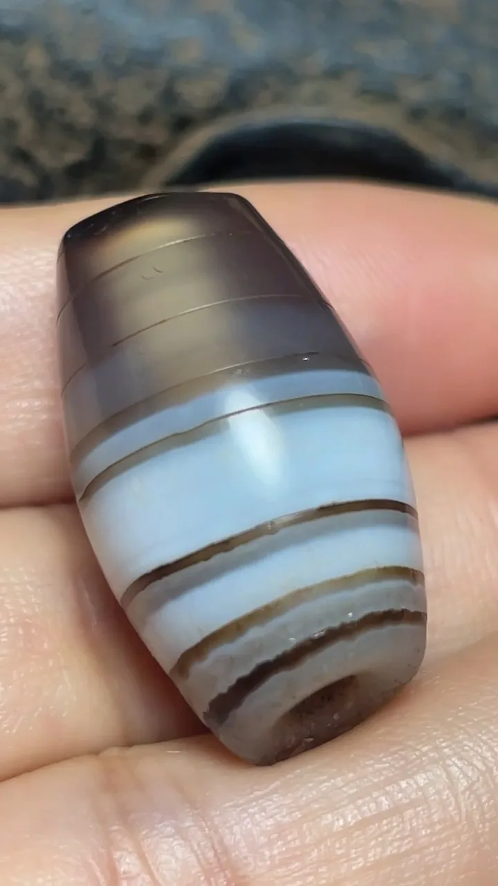 Tibetan Nepalese Himalayan Bead Ancient Agate Old Dzi Talisman eye Bead Amulet