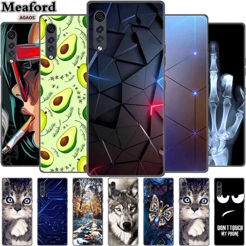 For LG Velvet Case Black Silicone Soft TPU Back Cover Case For LG Velvet Phone Cases Funda LG Velvet 5G UW LM-G900EM Coque Capa