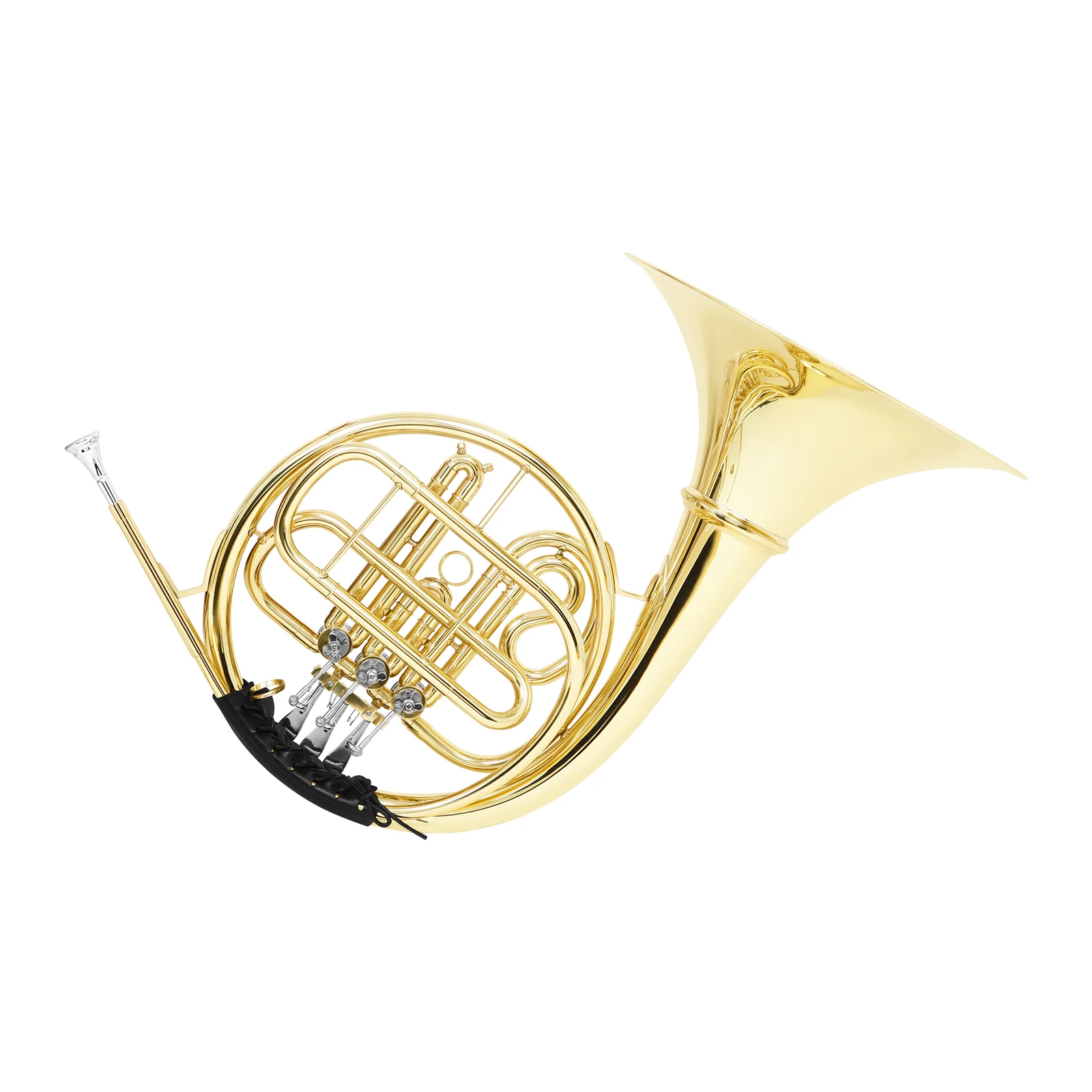 China Factory Wholesale Price Bb Tone Yellow Brass Split 3 Keys Golden French Horn