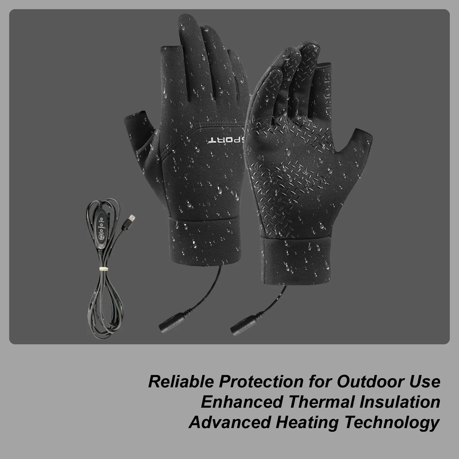 

Зимние перчатки с USB-подогревом для мужчин и женщин, варежки с электрическим подогревом для катания на лыжах, сноуборде, грелки для рук для занятий спортом, пешего туризма, велоспорта