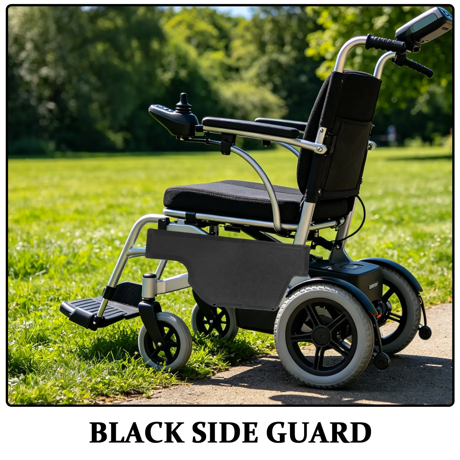 2Pcs Wheelchair Plastic Side Protector Black Side Guard Wind Proof Board Electric Wheelchair Mud Flap Splash Guard Outdoor