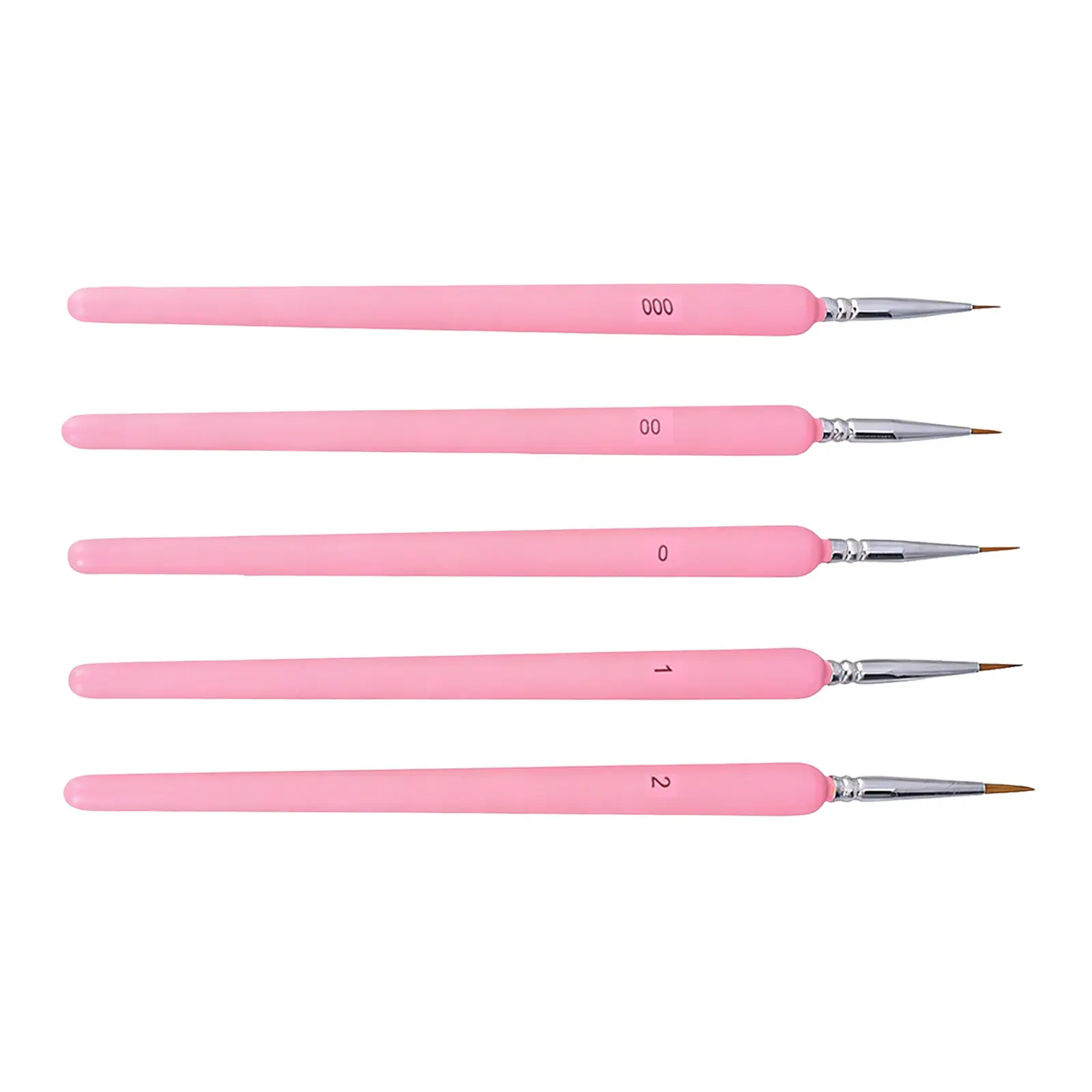 Detail Paint Brush Set 5 Piece Long Handle Fine Tip Brushes for Miniature Acrylic Watercolor Painting