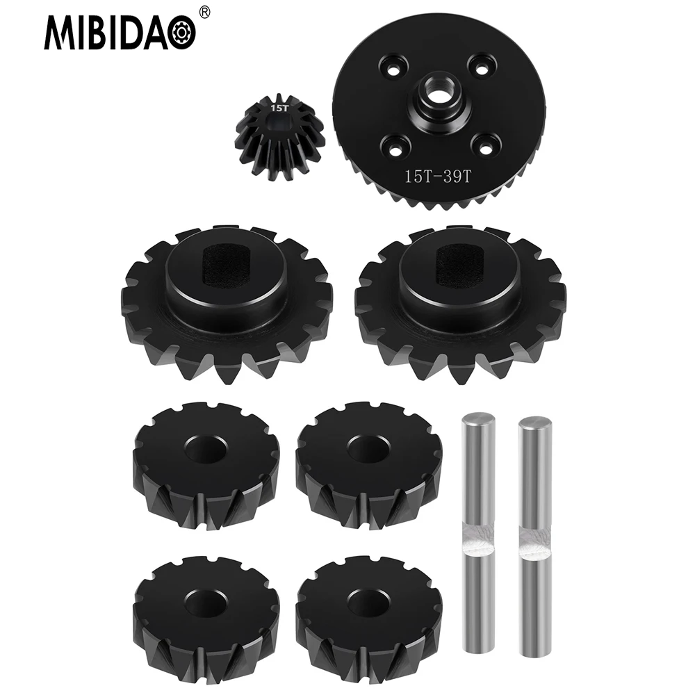 

MIBIDAO Overdrive Underdrive Axle Differential Gear Steel Main Gear Set for 1/10 RC Car TamiyaTT02 Upgrade Parts