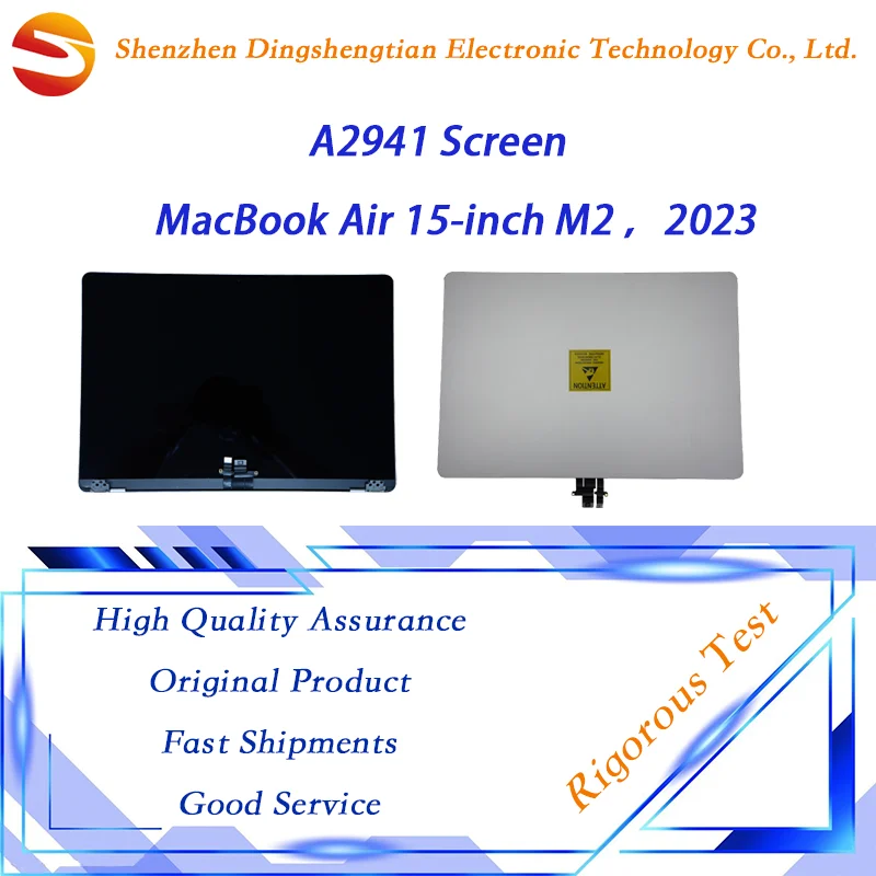 

Original Brand New M2 Air A2941 LCD Screen Display for MacBook Air 15" Panel EMC 8301 2023 Year Replacement Repair Sliver Gray