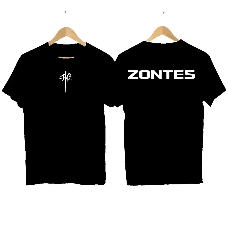 2026 for Zontes G1 125 ZT125 G1 ZT125U ZT 125 U ZX New Combed Short Sleeve T-shirt Men's Women's Round Neck Printed Logo T-shirt