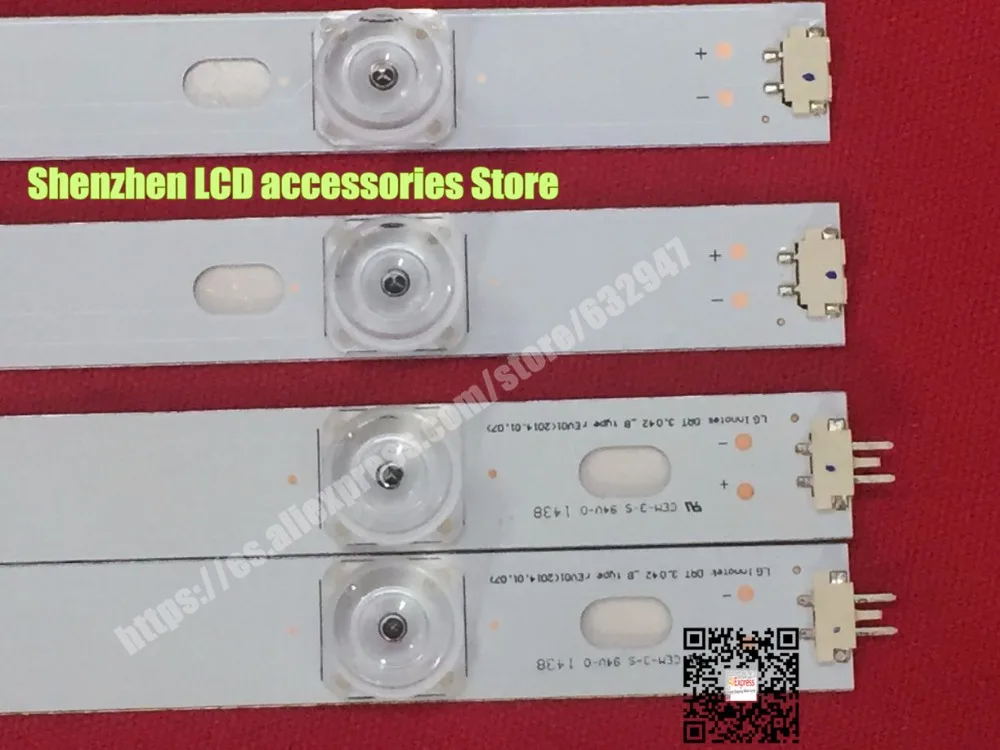8 unids/lote = 4 Uds A + 4 Uds B 825MM para barra de luz de 42 pulgadas Innotek3.0 6916L-1710B 6916L-1709B LC420DUE 6916L-1710B/1709B