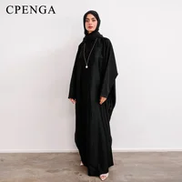 Ensemble de tenues musulmanes de luxe 2 pièces pour femmes, Robe Abaya Hijab Abaya pour Ramadan dubaï, Kaftan de fête islamique, Robe élégante de turquie, 2025 4