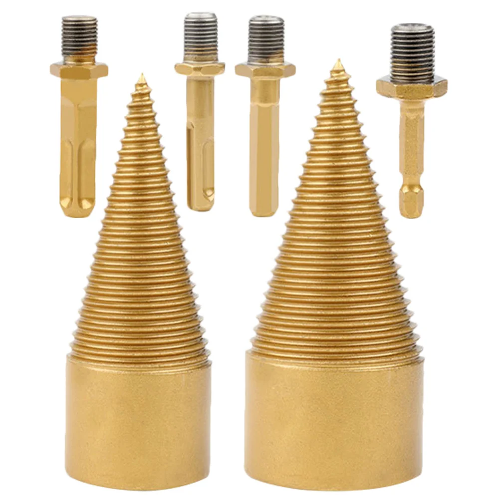 1Set Brennholz Anzündung Splitter Bohrer Titan Beschichtet Reduzieren Reibung Wärme Langlebig Einfache Arbeit Holzbearbeitung Werkzeug