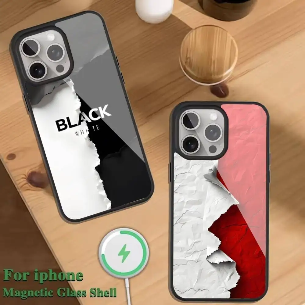 

3D Skin Wrap pattern Phone Case For Magnetic Wireless Charge Cover For iphone 16 15 14 13 12 11 Pro Max Plus Coque