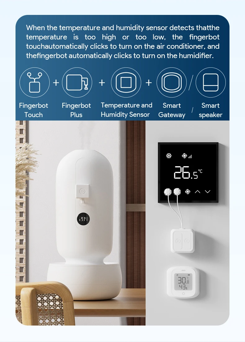 Kabelloser BLE-Touch-Schalter Fingerbot-Roboter für Touchscreens, kompatibel mit Tuya Smart Life, Fernbedienung, Alexa, Google Home Sprachassistent – Detail 9