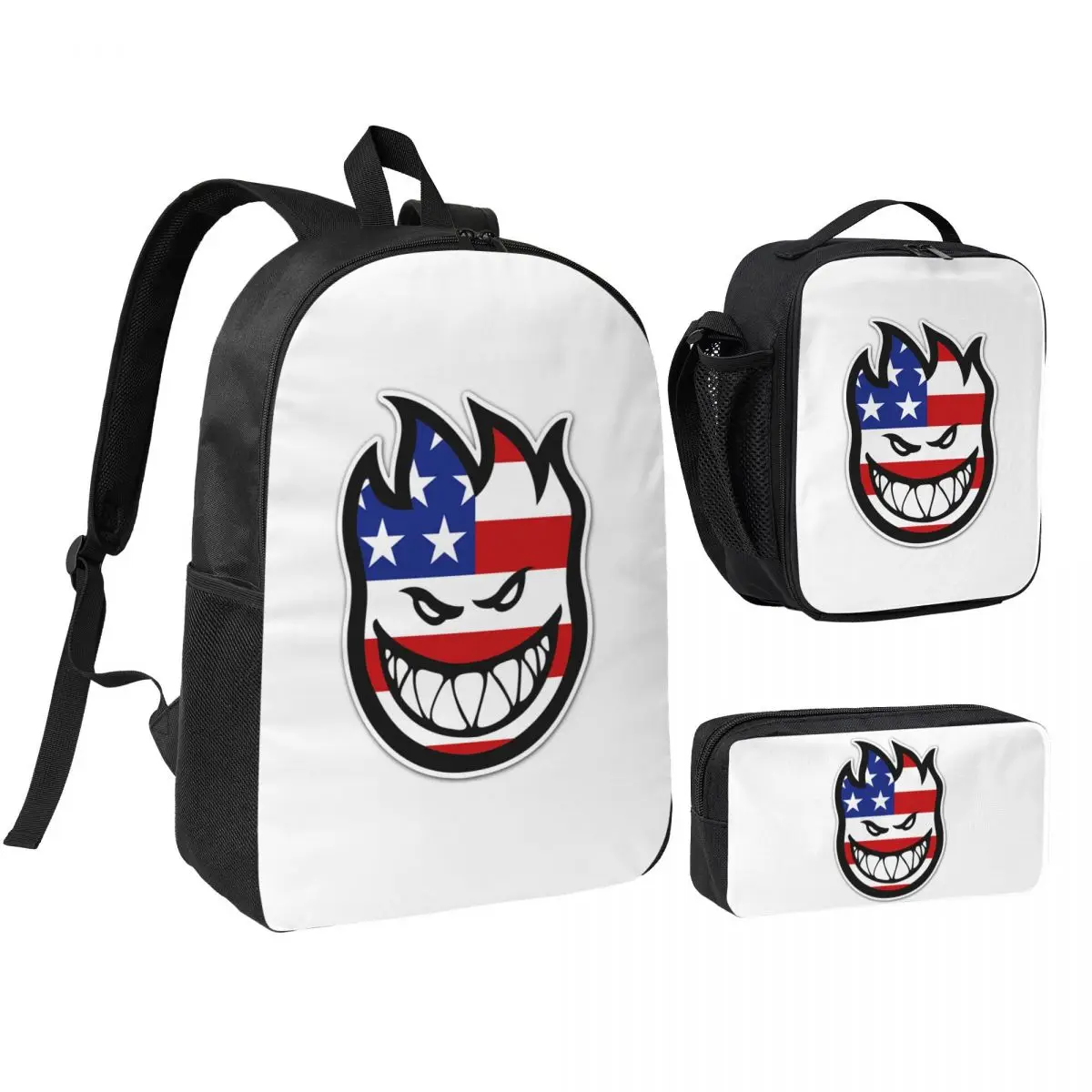 

Spitfire Skate Backpack Student Boys Girls BookBag School Bag Laptop Shoulder Bags 3ps Insulated Lunch Bag Pencil Case