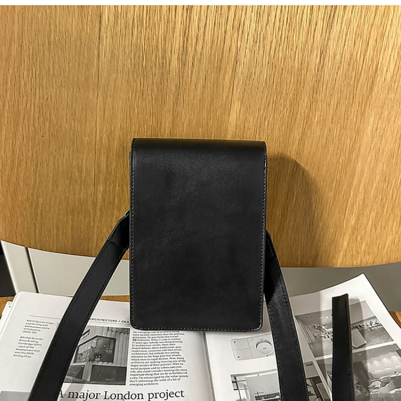New Minimalist Small Shoulder Bag, High-end Pu Mobile Phone Bag, Commuting and Outdoor Waterproof Crossbody Single-shoulder Bag