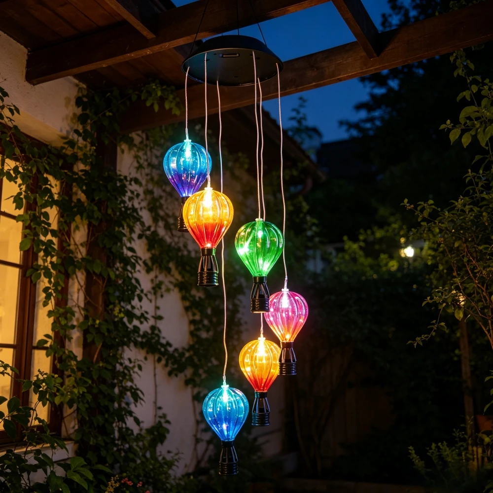 Smart Garden Balloon - 1 шт. 6-головочный солнечный разноцветный подвесной