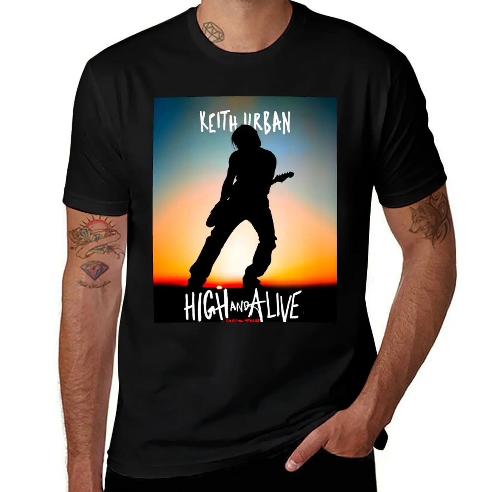 Vintage country music-keith urban tour T-Shirt Work Wear Lightweight Tee
