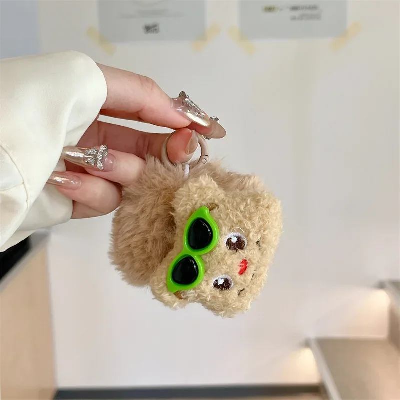 Funda bonita de oso de peluche para AirPods 4, Airpod 1, 2, 3 Pro Pro2, auriculares Bluetooth, caja de carga, funda protectora para auriculares
