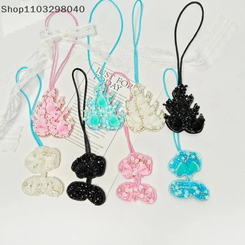 

Нашивка с аппликацией в виде бабочки с подвесной веревкой, хрустальной морской звездой, украшениями из блесток и подвеской из бисера ручной работы для одежды