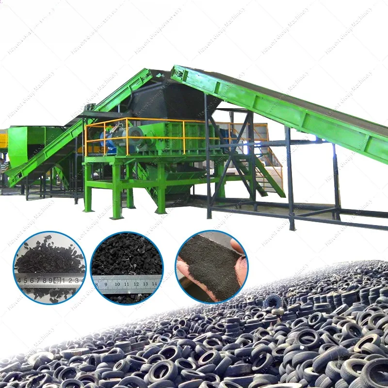 Tyre Recycle Machine/Tire Recycling Production Line Tire Shredder Machine That Separate The Steel Belt Machine