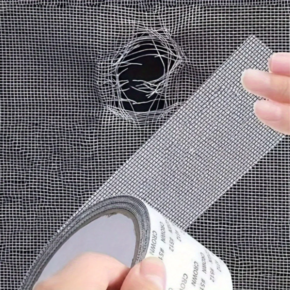 Ruban de réparation auto-adhésif robuste pour moustiquaire de fenêtre, patch de réparation pour moustiquaire, couvrant les trous et les déchirures, anti-insectes, moustiques
