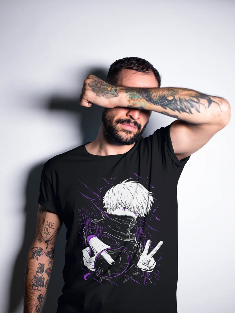 Satoru Gojo Inumaki Toge Jujutsu Kaise T-Shirt n Megumi Fushiguro Black Shirt