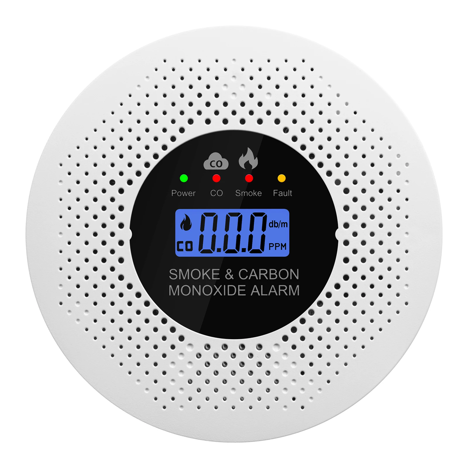 Smoke and Carbon Monoxide Detector with LCD Display Smoke and CO Alarm Powered by Battery for House Apartment Kitchen