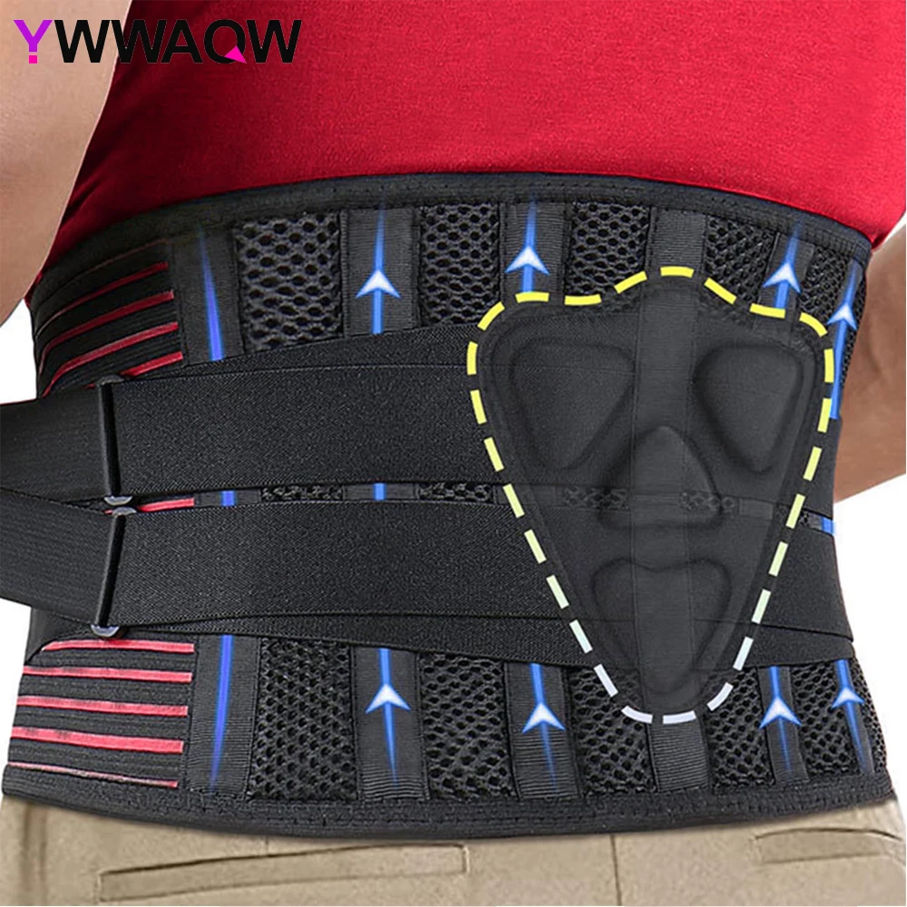 

Back Brace for Lower Back Pain Men/Women for Arthritis,Breathable Mesh with Reinforced Steel & 3D Lumbar Pad Support for Office