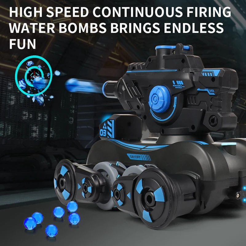 RC Car Water Ball Robot Dog Spray Music Light Remote Control Gesture Sensing 2.4G 360 Rotating Shooting Toys