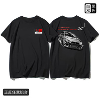2025 New Mitsubishi EVO X & Jaguar Sports Car T-Shirt - Civic FD2/GT86 Racing JDM Graphic - Pure Cotton Short Sleeve Streetwear